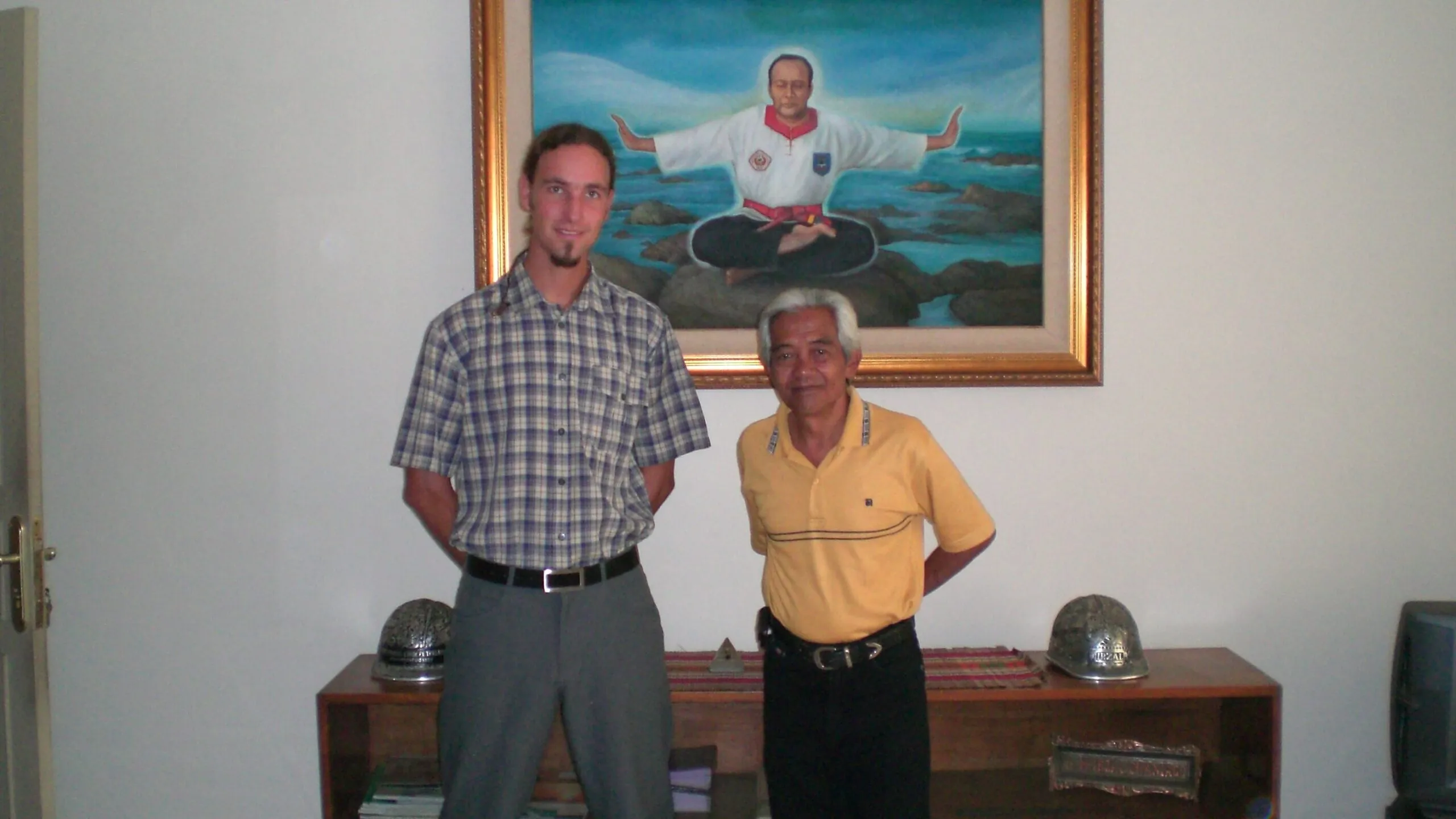 With Mas Poeng at the MP Headquarters in Jakarta, September 2006